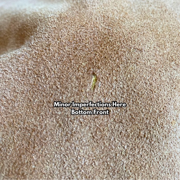 VINTAGE 1980s SUEDE SKIRT AVON FASHIONS BOHO GRUNGE SIDE ZIP SIZE 17/18 MCM TAN - Picture 10 of 11